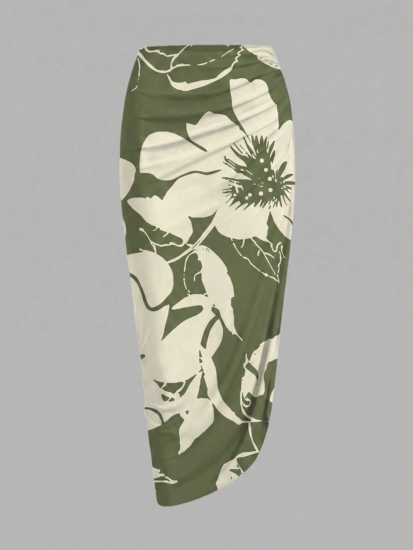 Swim Oasis Women's Floral Print One-Piece Swimsuit And Skirt, Suitable For Beach Vacation, Pool Party, Beach Party
