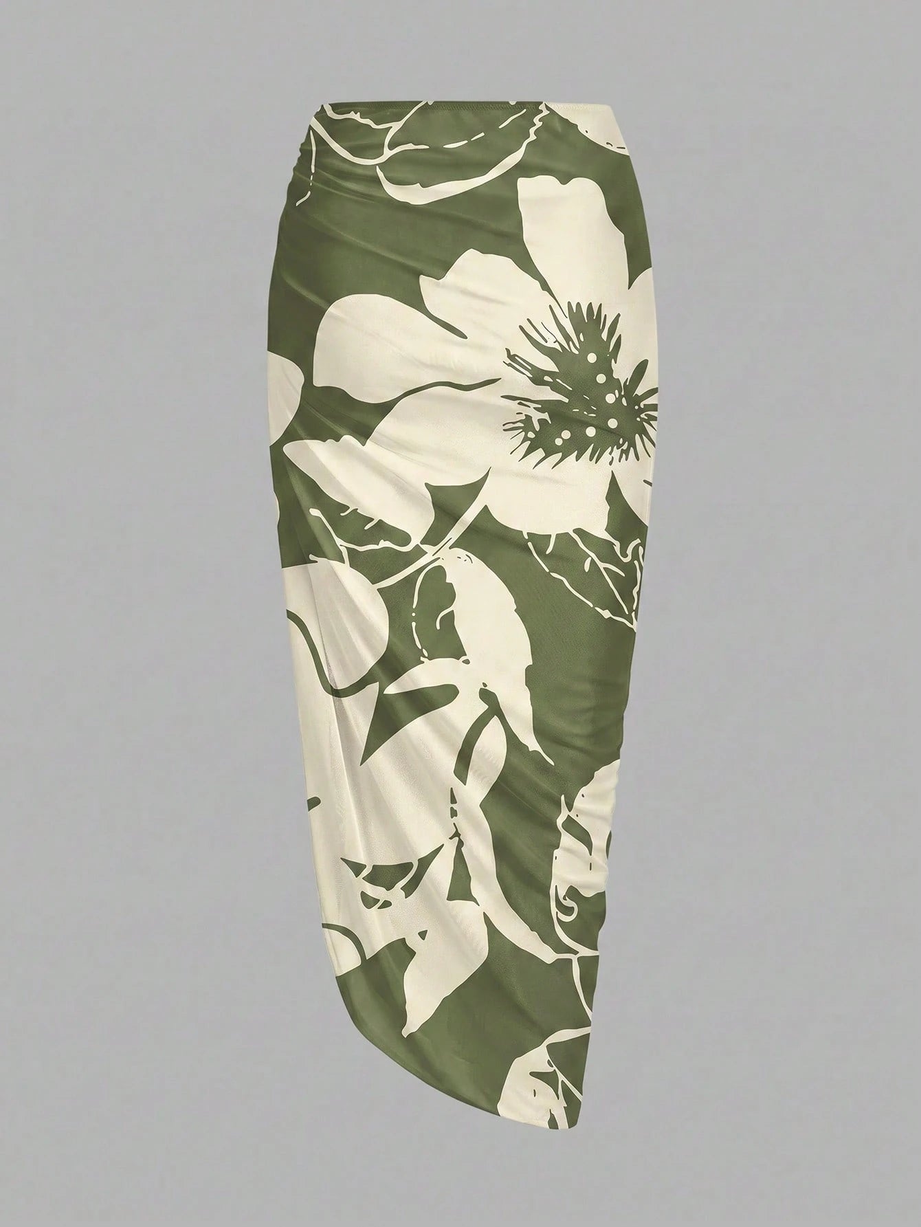 Swim Oasis Women's Floral Print One-Piece Swimsuit And Skirt, Suitable For Beach Vacation, Pool Party, Beach Party