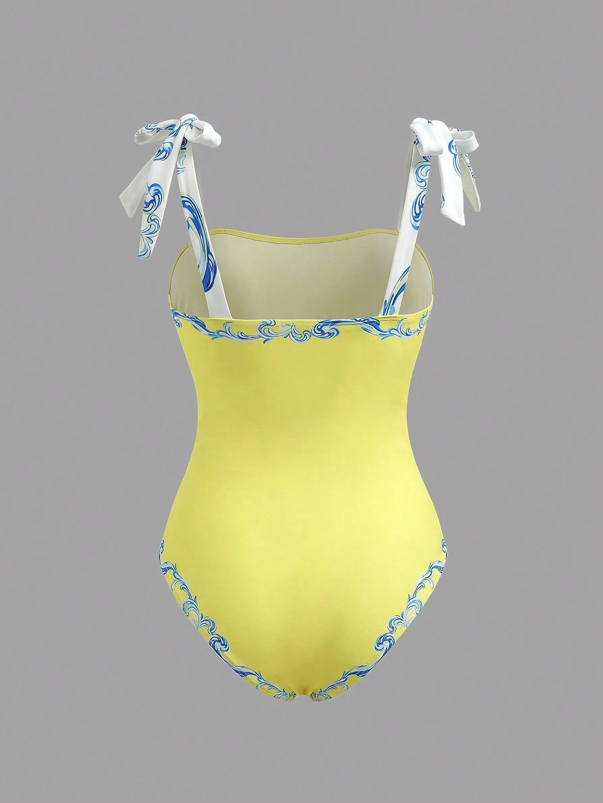 Swim Oasis Women's Southern France High-End Resort Parrot Tie-Up One-Piece Matching Mini Skirt