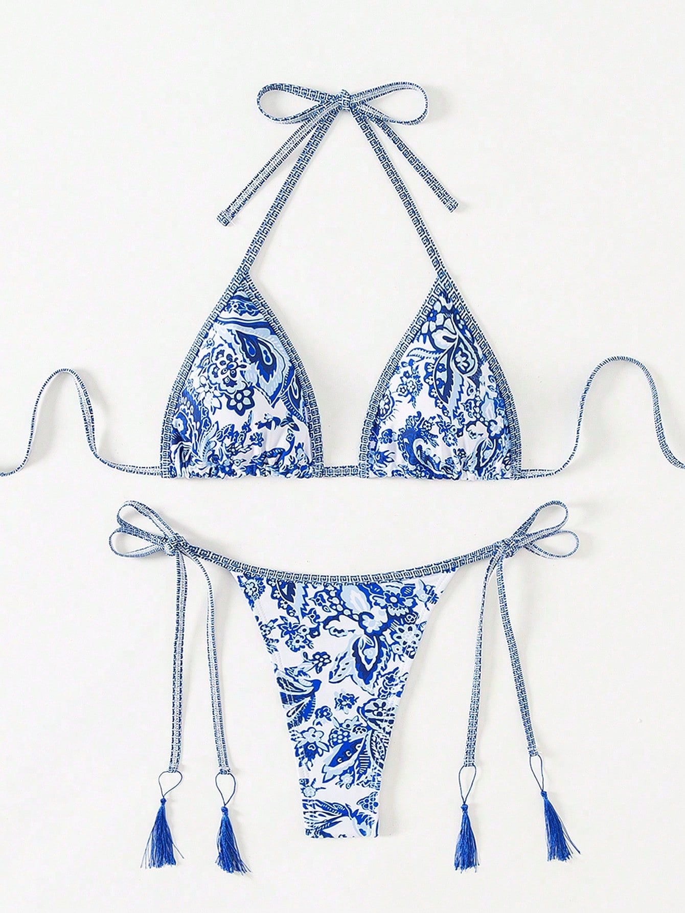 Swim Paisley Print Two-Piece Bikini Set,Summer Beach