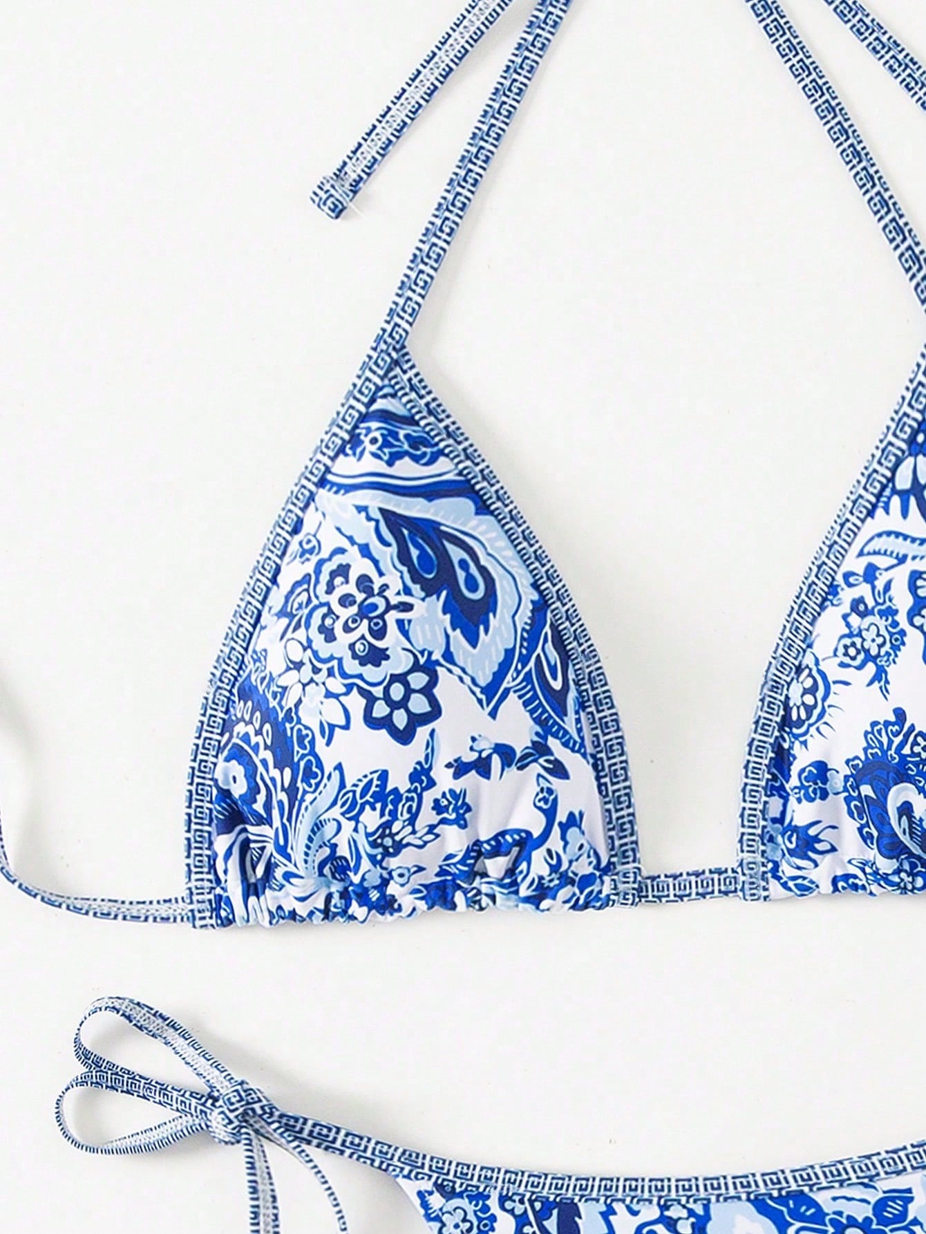 Swim Paisley Print Two-Piece Bikini Set,Summer Beach