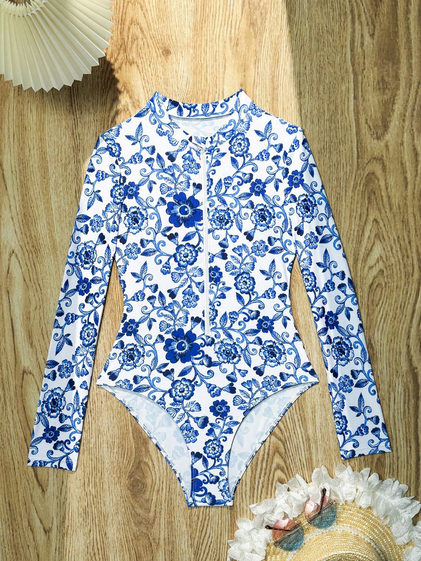 Swim SPRTY One-Piece Printed Swimwear, Random Design,Summer Beach