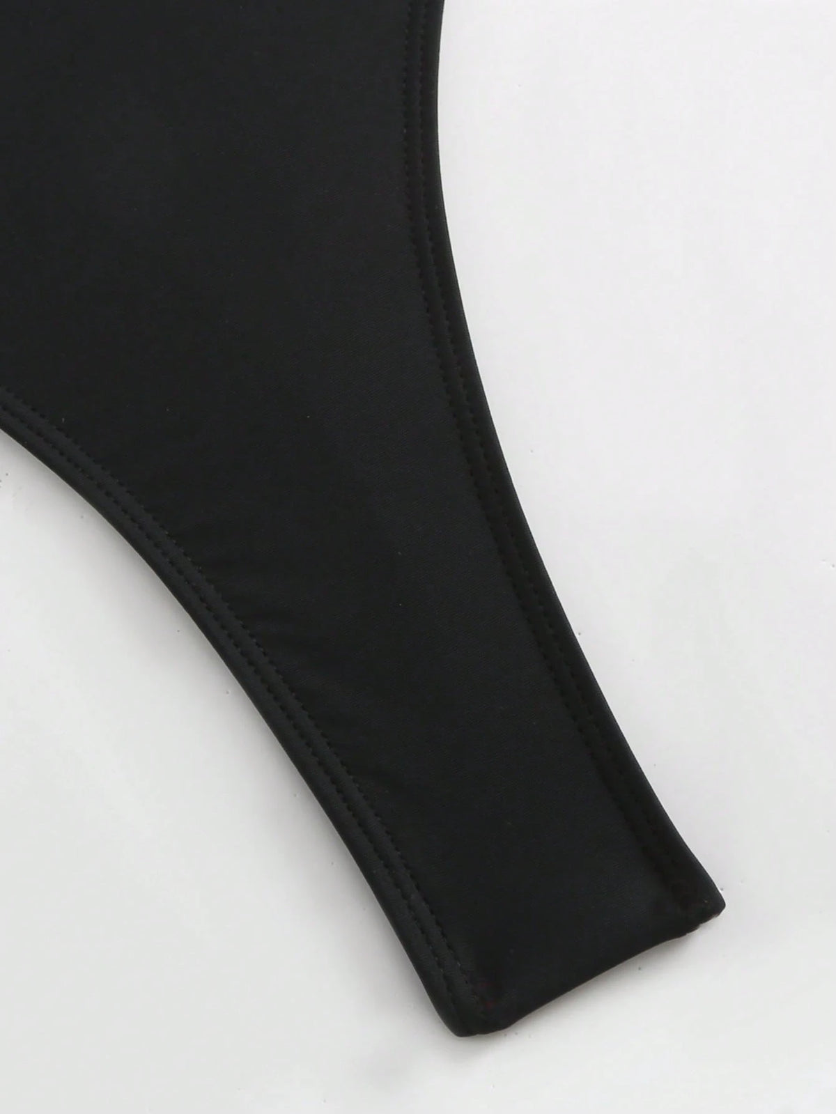 Swim SXY One-Piece Swimsuit, Deep V-Neck, Spaghetti Straps, Backless, Hollow-Out, Thong Bottom, Suitable For Beach & Summer