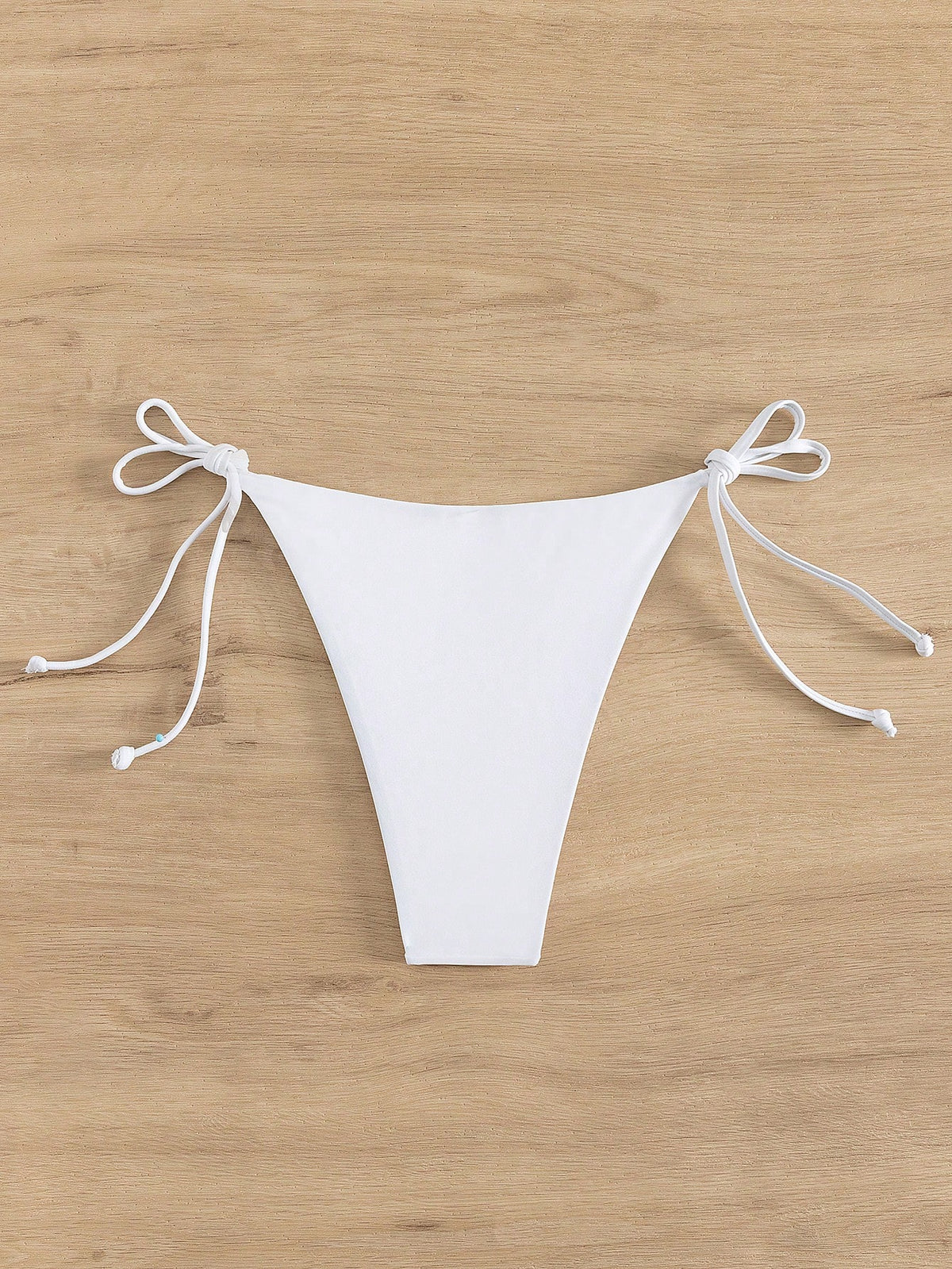 Swim Vcay 2025 Women's Solid Color Bikini Bottom With Tie At Summer Beach