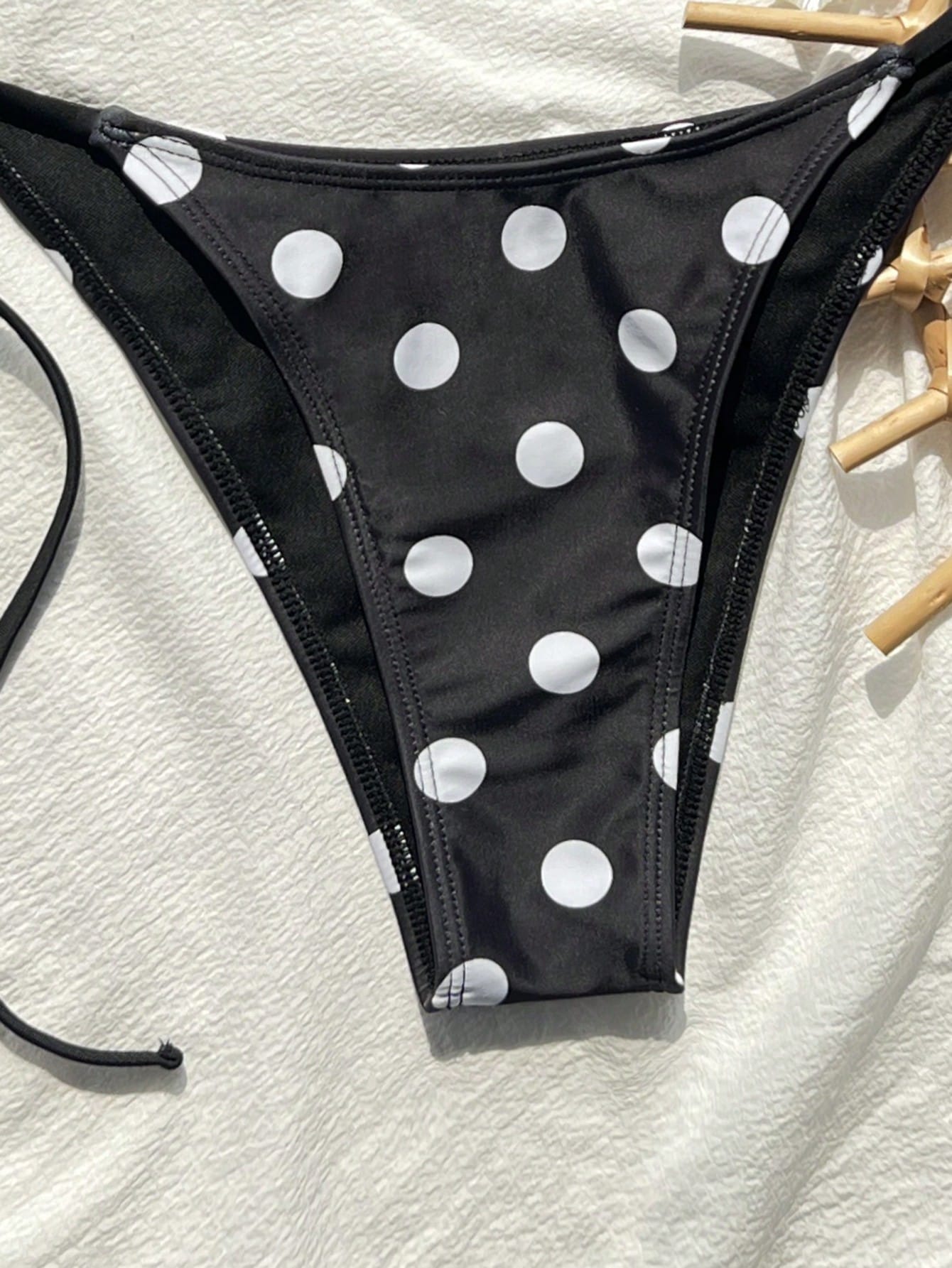 Swim Vcay 2026 Spring/Summer Women's Spaghetti Strap Halter Leopard Print Random Pattern Sexy Vacation Side Tie Thong Bikini 2-Piece Swimsuit