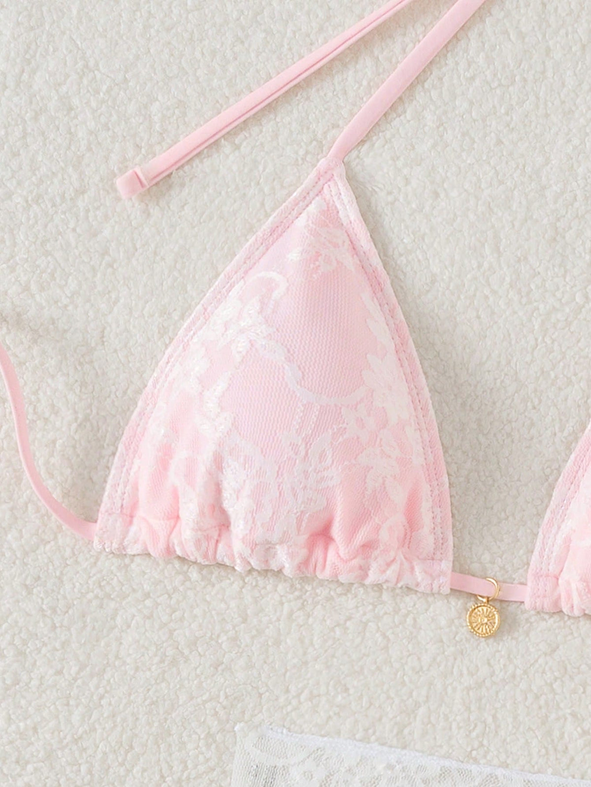 Swim Vcay 3pcs Women Summer Lace Bikini Set Summer Beach