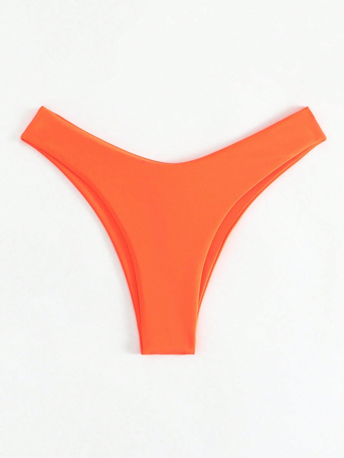 Swim Vcay Summer Beach Solid High Cut Bikini Bottom, Bathing Suit
