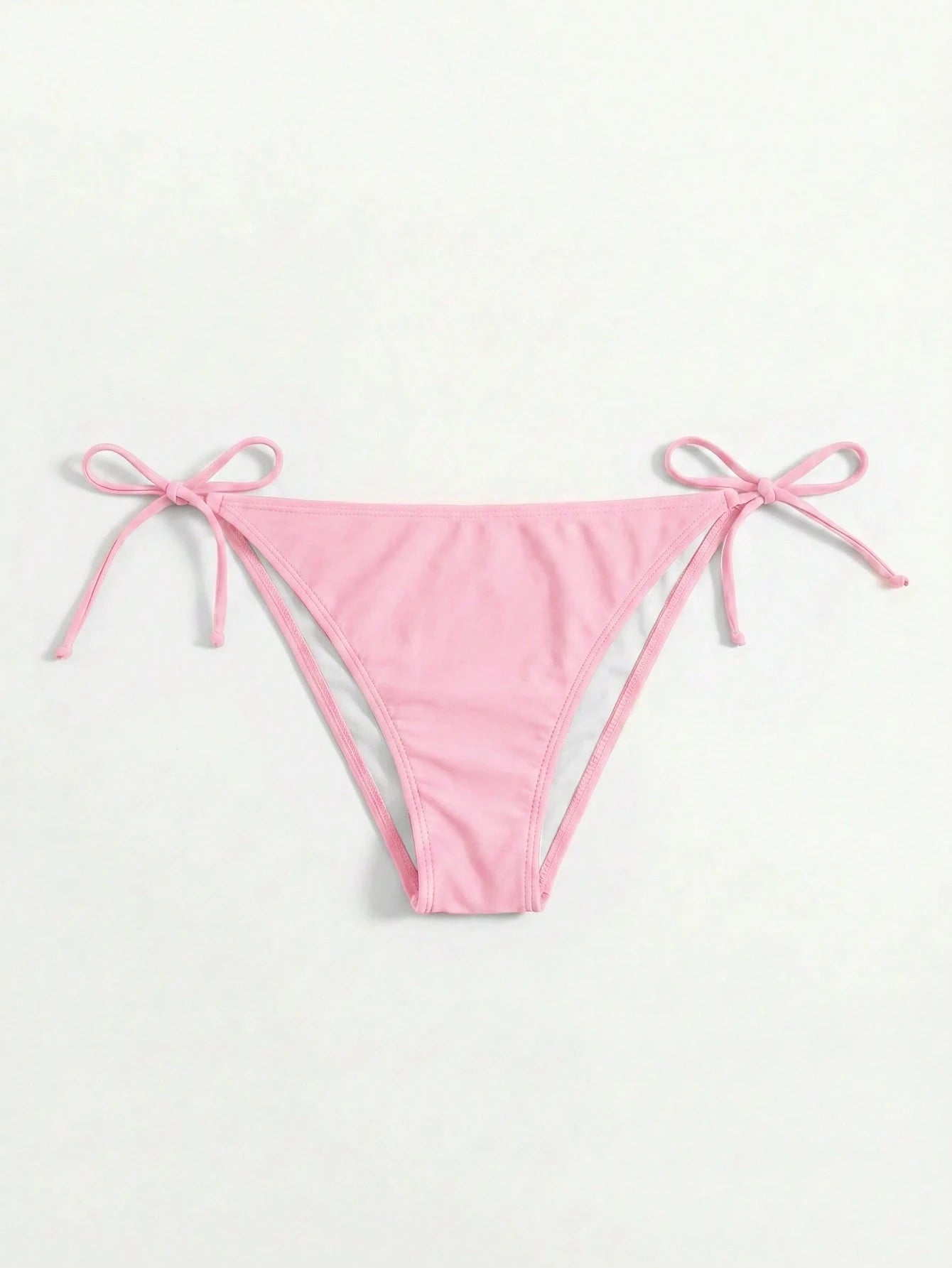 Swim Vcay Women's Solid Color Crisscross Knot Bikini Bottoms Beach Party Hot Pink Summer Sexy