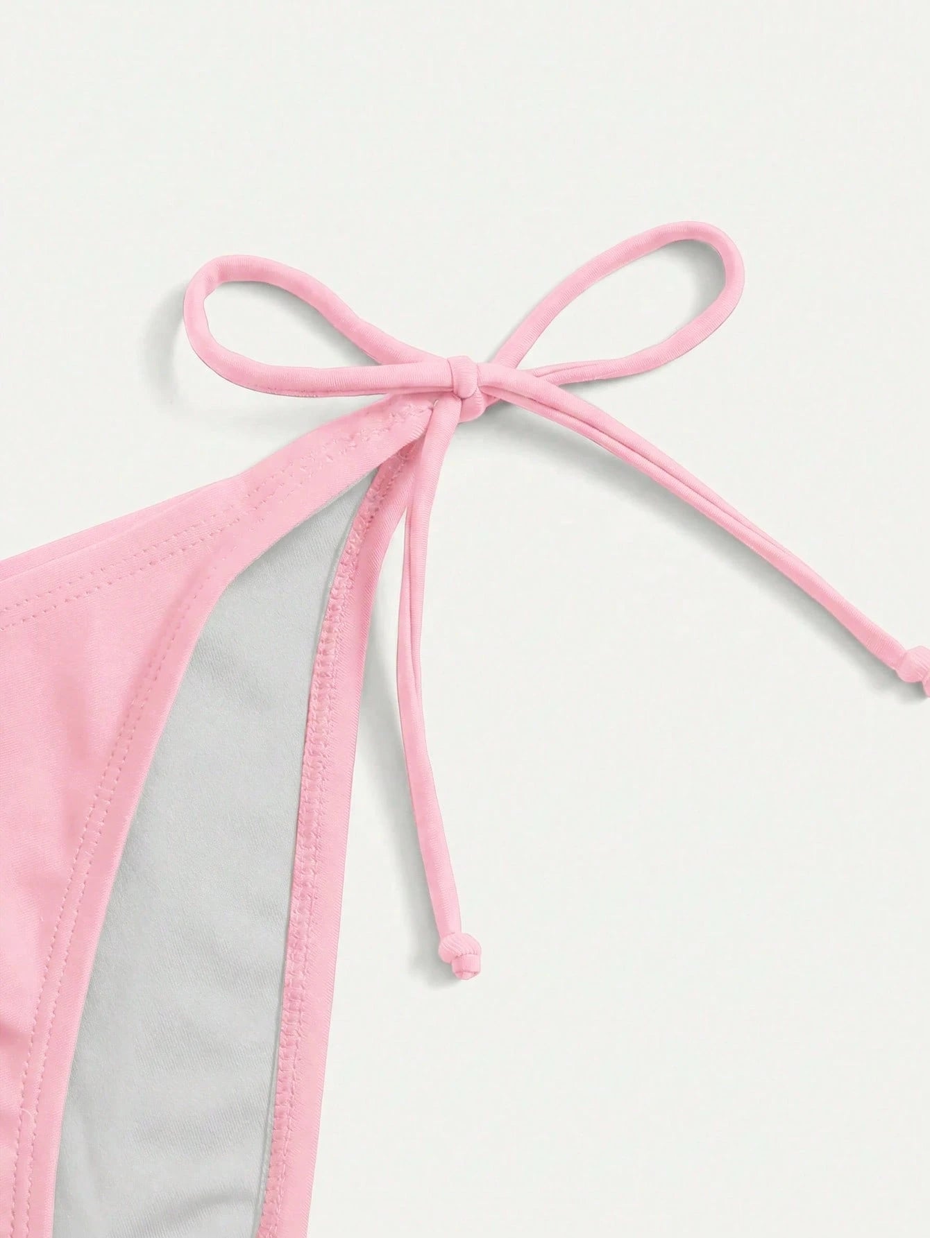 Swim Vcay Women's Solid Color Crisscross Knot Bikini Bottoms Beach Party Hot Pink Summer Sexy