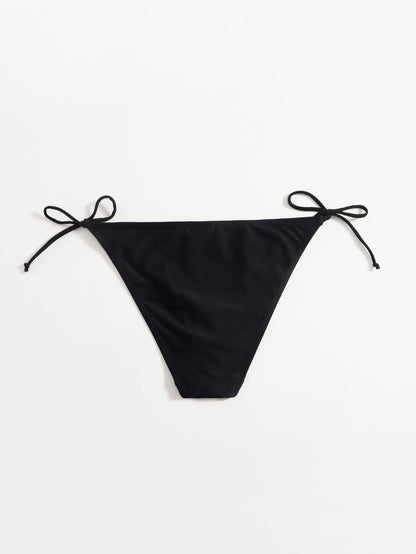 Swim Vcay Women's Solid Color Crisscross Knot Bikini Bottoms Beach Party Hot Pink Summer Sexy