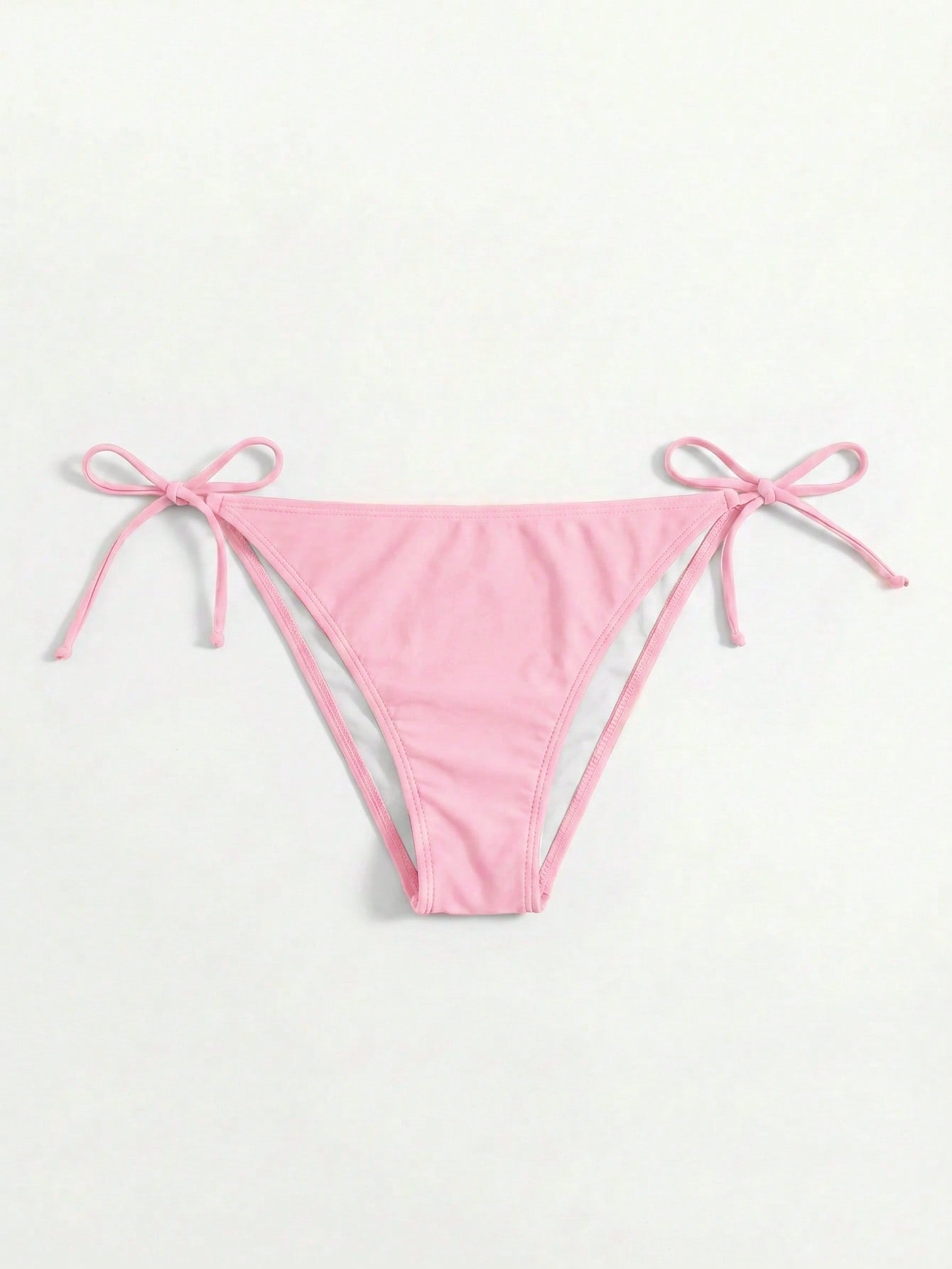Swim Vcay Women's Solid Color Crisscross Knot Bikini Bottoms Beach Party Hot Pink Summer Sexy