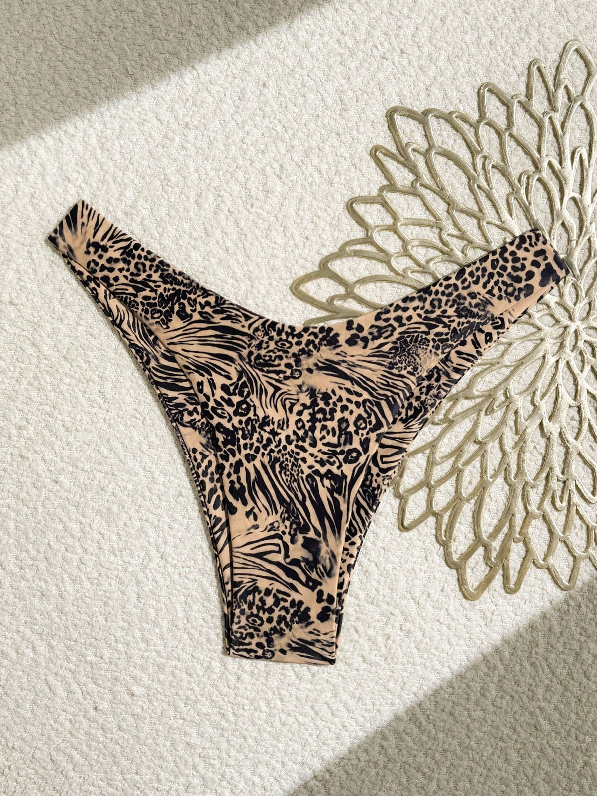 Swim Vcay Women's Summer Beach Leopard & Zebra Print Bikini Bottom