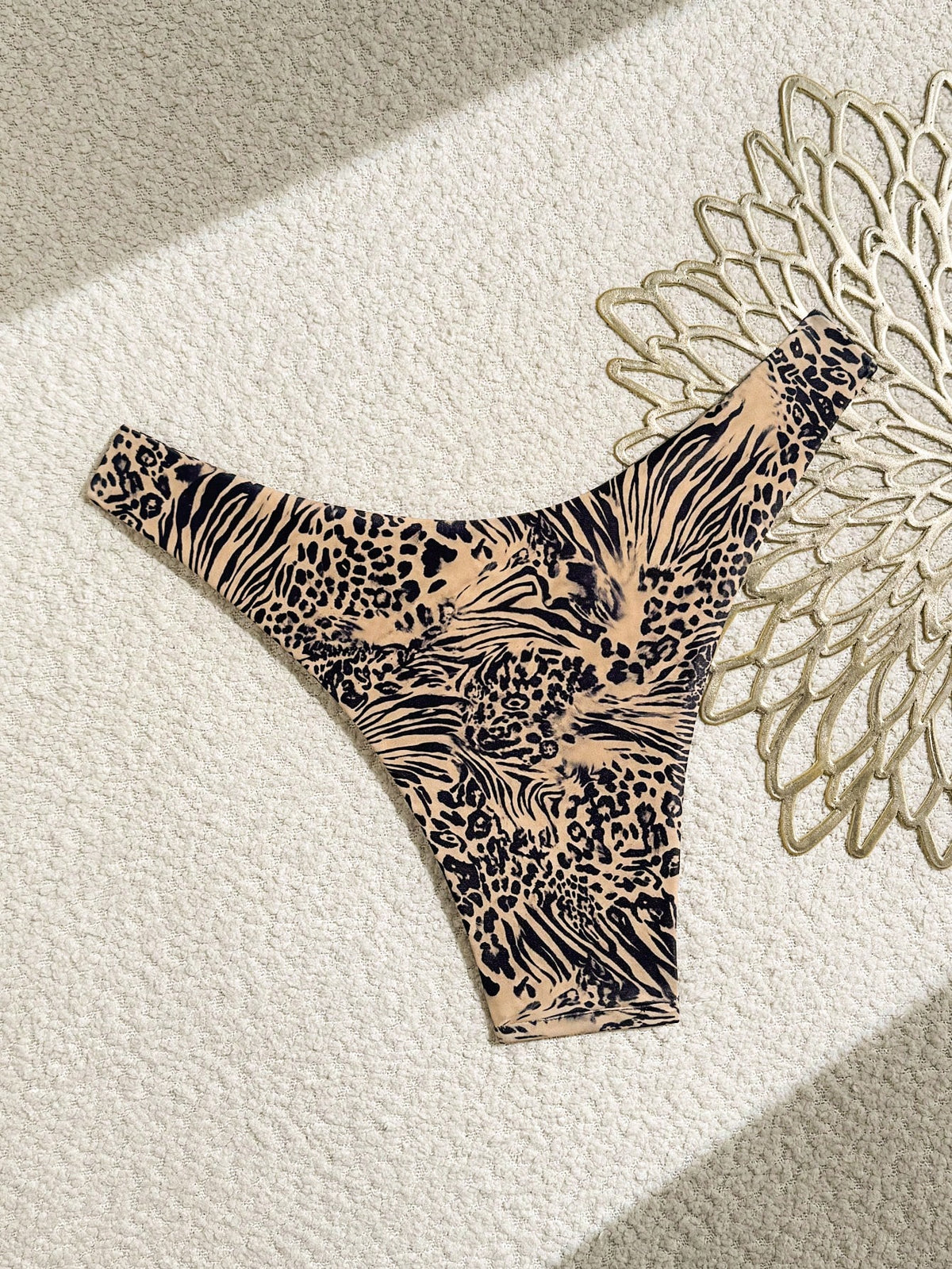 Swim Vcay Women's Summer Beach Leopard & Zebra Print Bikini Bottom