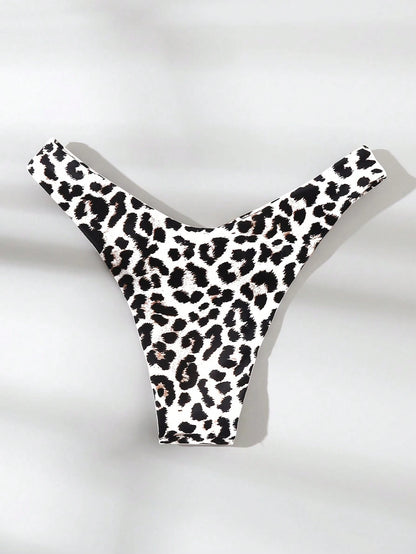 Swim Vcay Women's Summer Beach Leopard & Zebra Print Bikini Bottom