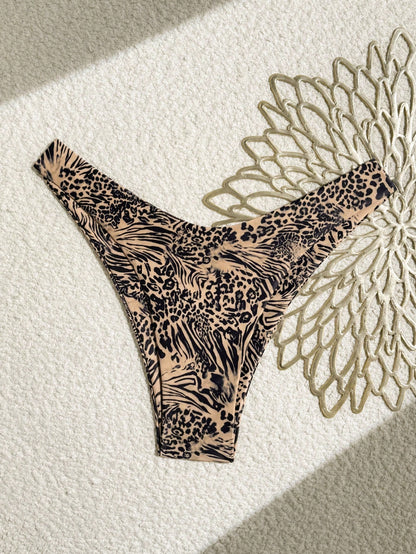 Swim Vcay Women's Summer Beach Leopard & Zebra Print Bikini Bottom