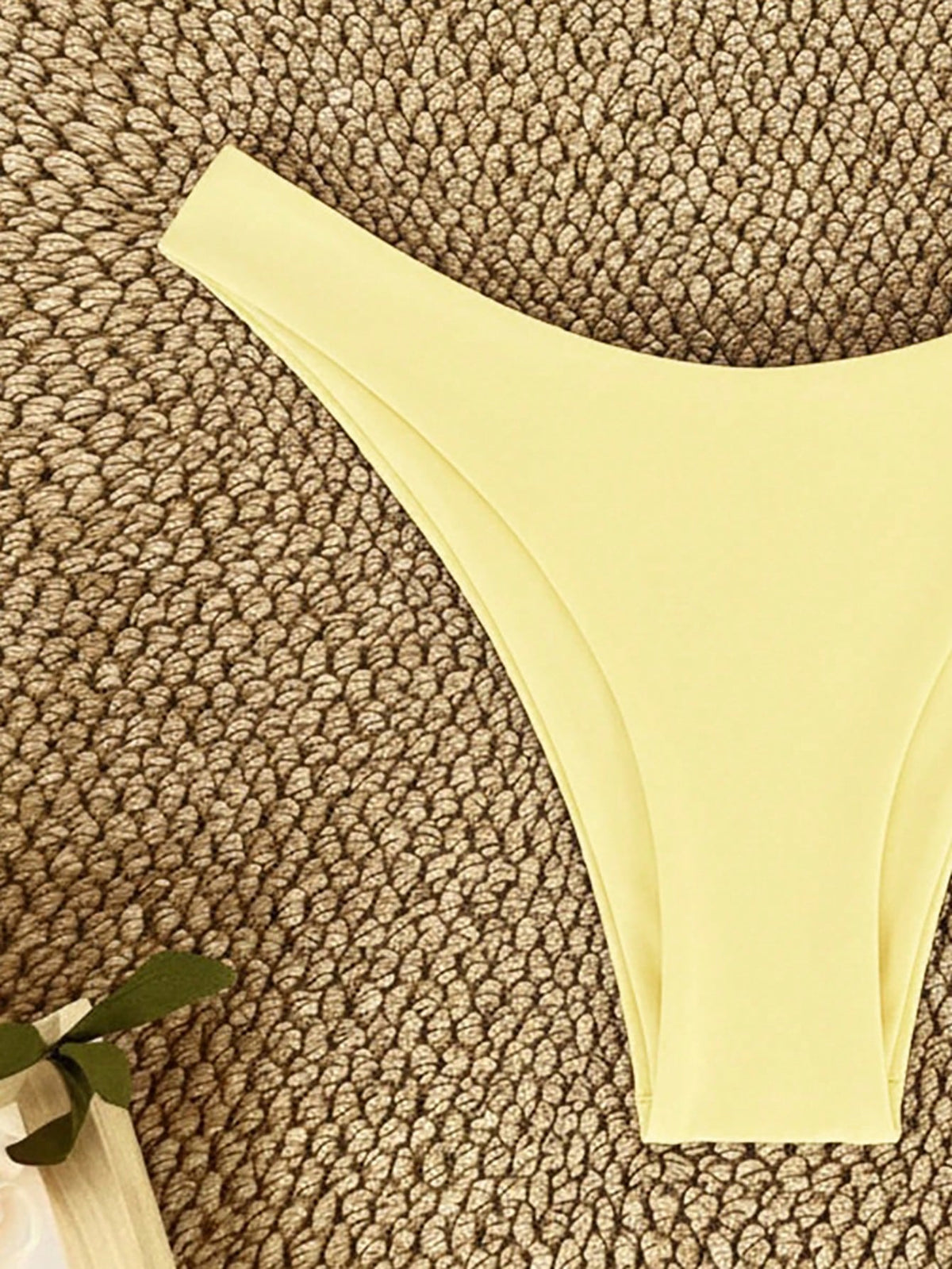 Swim Women's Summer Beach Solid Color Sexy Minimalist Bikini Bottom, Suitable For Vacation, Beach, Seaside