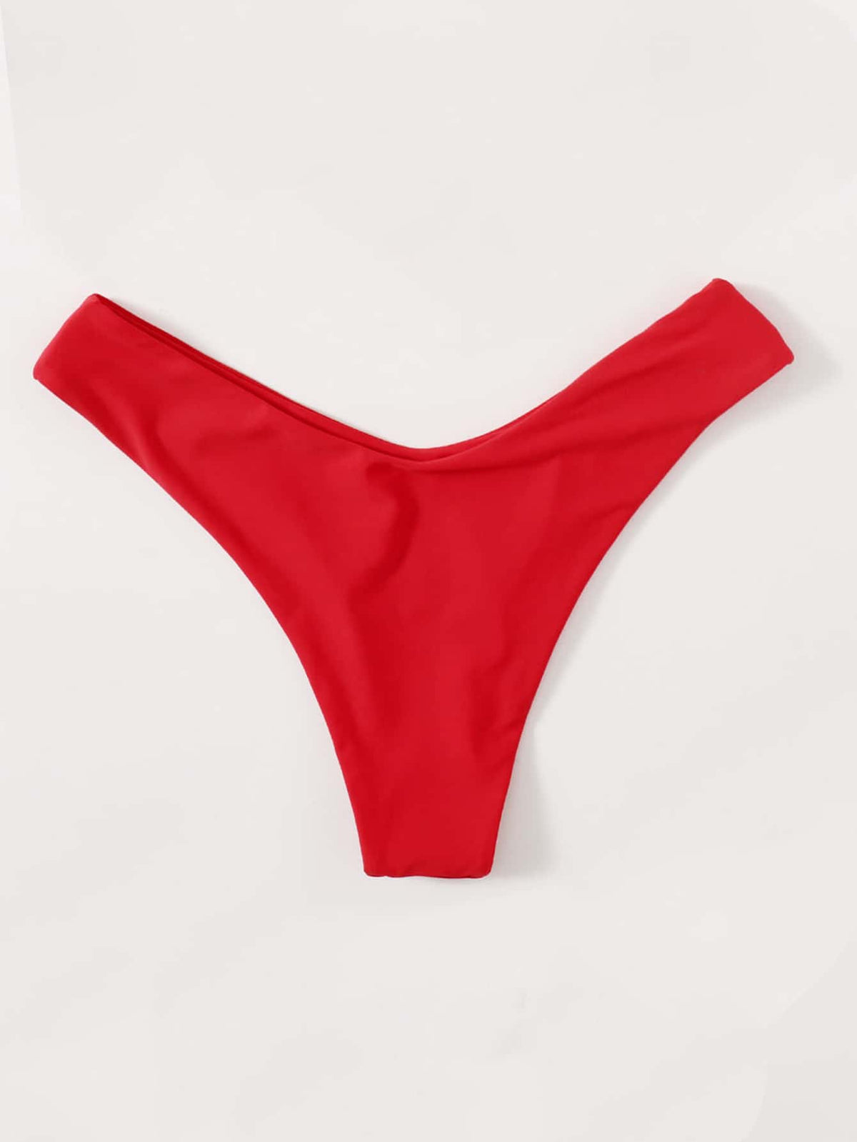 Swim Women's Summer Beach Solid Color Sexy Minimalist Bikini Bottom, Suitable For Vacation, Beach, Seaside