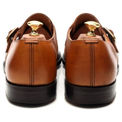 'Sydney' Tan Brown Leather Monk Strap UK 10.5 G