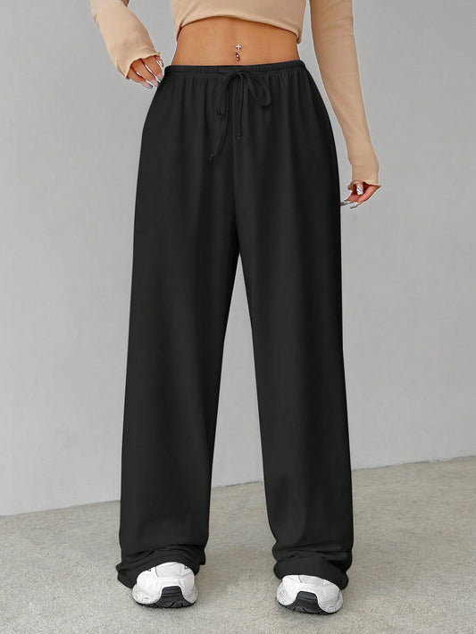 Tall Soft White Knitted Home Baggy Pants, Loose Pants, Tall Women