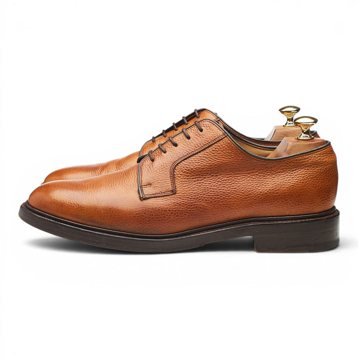 Tan Brown Grain Leather Derby UK 9 F
