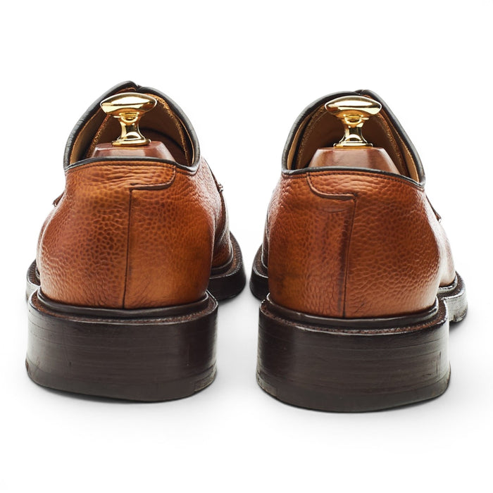 Tan Brown Grain Leather Derby UK 9 F