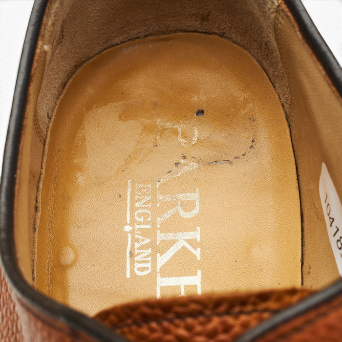 Tan Brown Grain Leather Derby UK 9 F