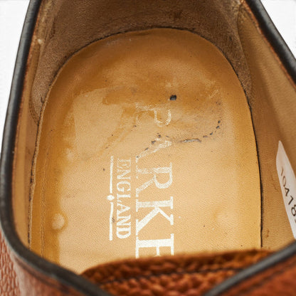 Tan Brown Grain Leather Derby UK 9 F