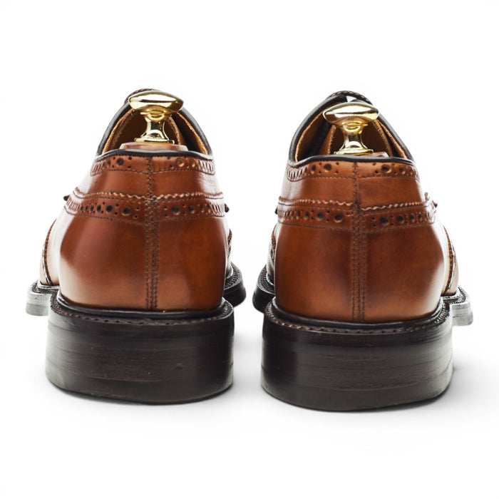 Tan Brown Leather Derby Brogues UK 7 F