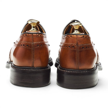 Tan Brown Leather Derby Brogues UK 7 F