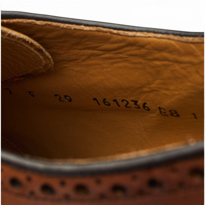 Tan Brown Leather Derby Brogues UK 7 F