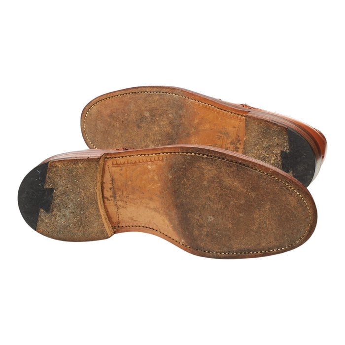 Tan Brown Leather Derby Brogues UK 8 G