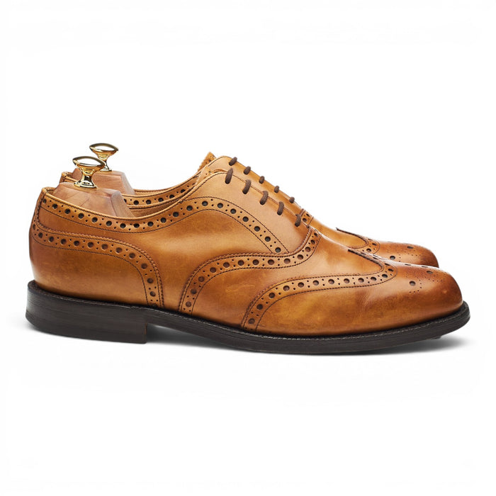Tan Brown Leather Oxford Brogues UK 10 G