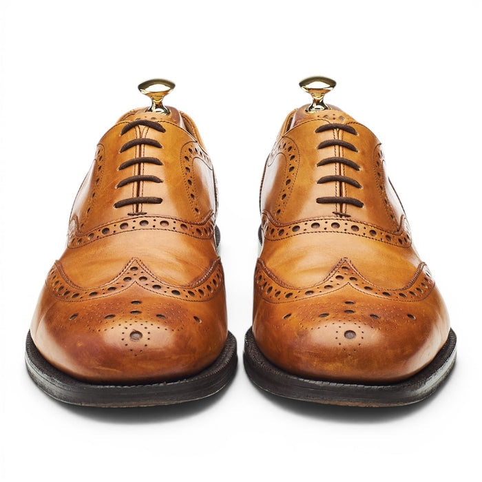Tan Brown Leather Oxford Brogues UK 10 G
