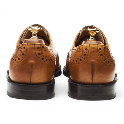 Tan Brown Leather Oxford Brogues UK 10 G