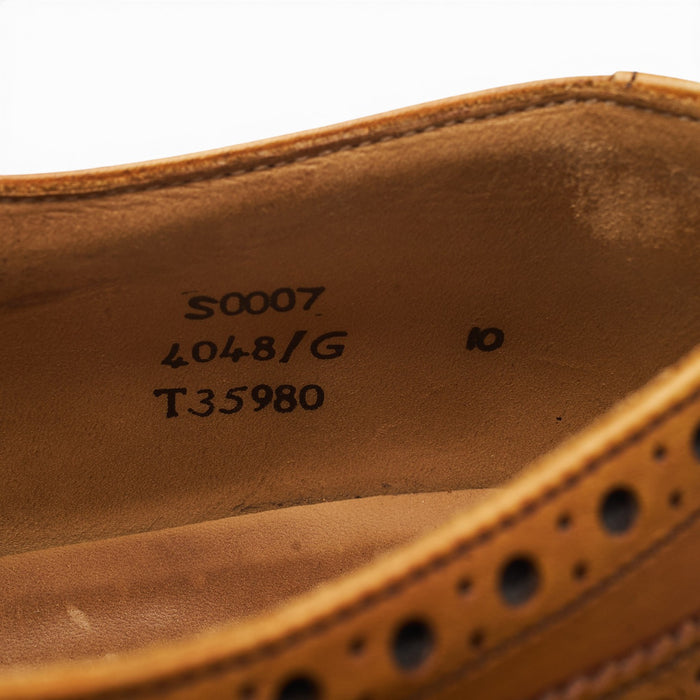 Tan Brown Leather Oxford Brogues UK 10 G
