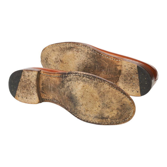 Tan Brown Leather Plain Toe Derby UK 9.5