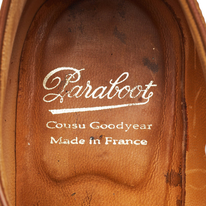 Tan Brown Leather Plain Toe Derby UK 9.5