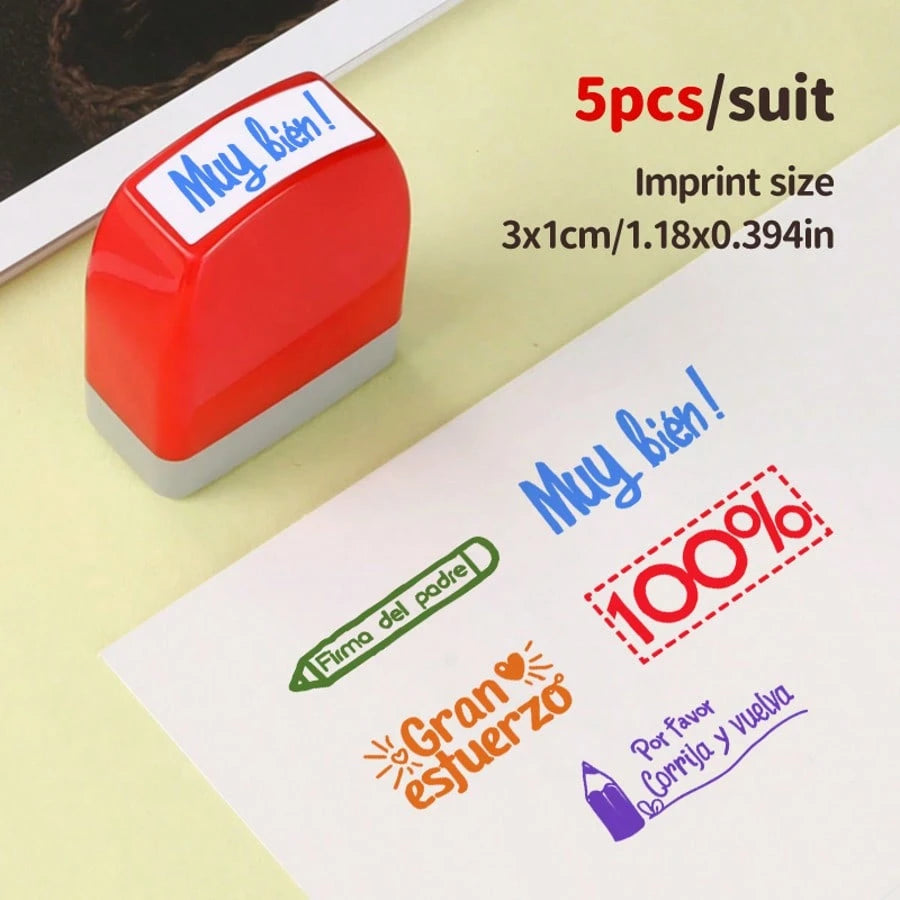 Teacher Evaluation Reward Motivational Stamps, Cute Cartoon Commendation Stamps, Suitable For Holiday Gifts, Perfect For Office, Classroom, Party Supplies