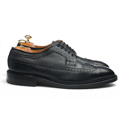 'Tedder' Black Grain Leather Derby UK 10 F