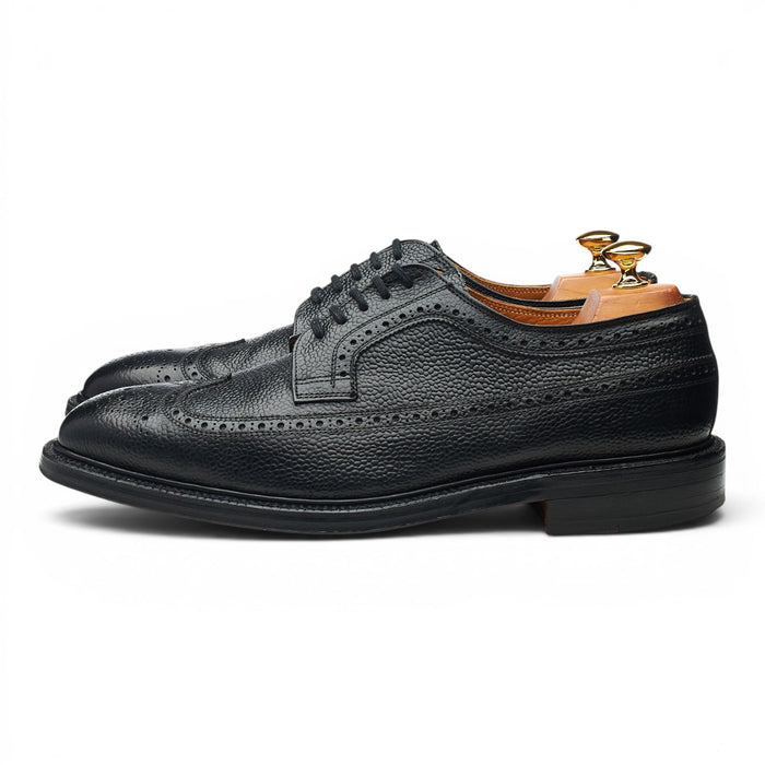 'Tedder' Black Grain Leather Derby UK 10 F