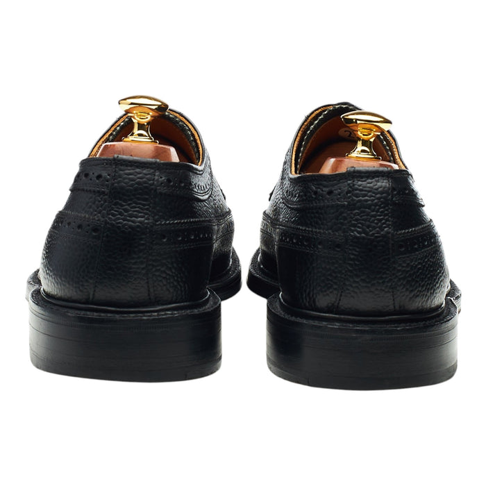 'Tedder' Black Grain Leather Derby UK 10 F