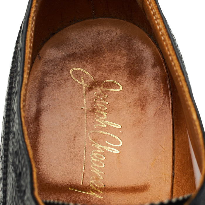 'Tedder' Black Grain Leather Derby UK 10 F