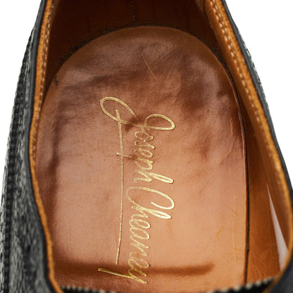 'Tedder' Black Grain Leather Derby UK 10 F