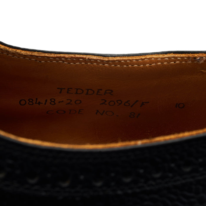 'Tedder' Black Grain Leather Derby UK 10 F