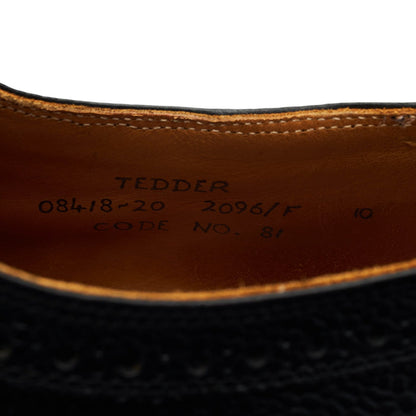 'Tedder' Black Grain Leather Derby UK 10 F