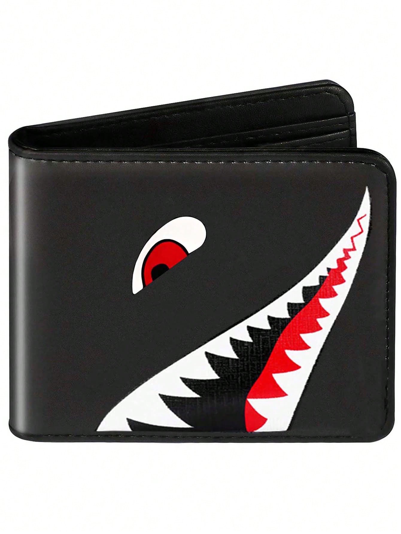 Teen Boys Cool Wallet Funny Wallets Men's Short Wallet Money Clip Pu Leather Horizontal Wallet Coin Purse Credit Id Card Cash Holder Black Blocking Cute Kawaii Aesthetic Wallets With Coin Pocket Id Wi