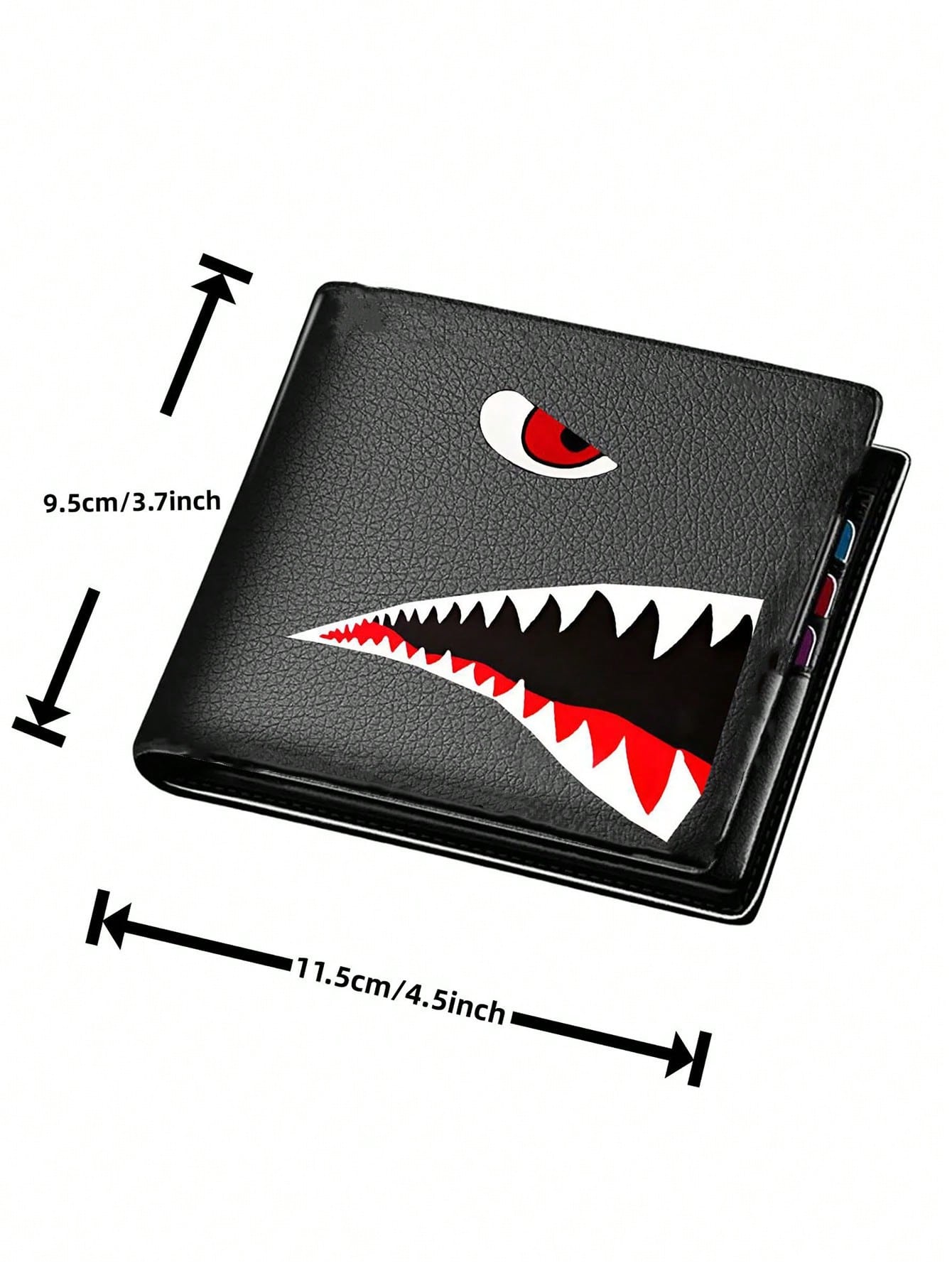 Teen Boys Cool Wallet Funny Wallets Men's Short Wallet Money Clip Pu Leather Horizontal Wallet Coin Purse Credit Id Card Cash Holder Black Blocking Cute Kawaii Aesthetic Wallets With Coin Pocket Id Wi