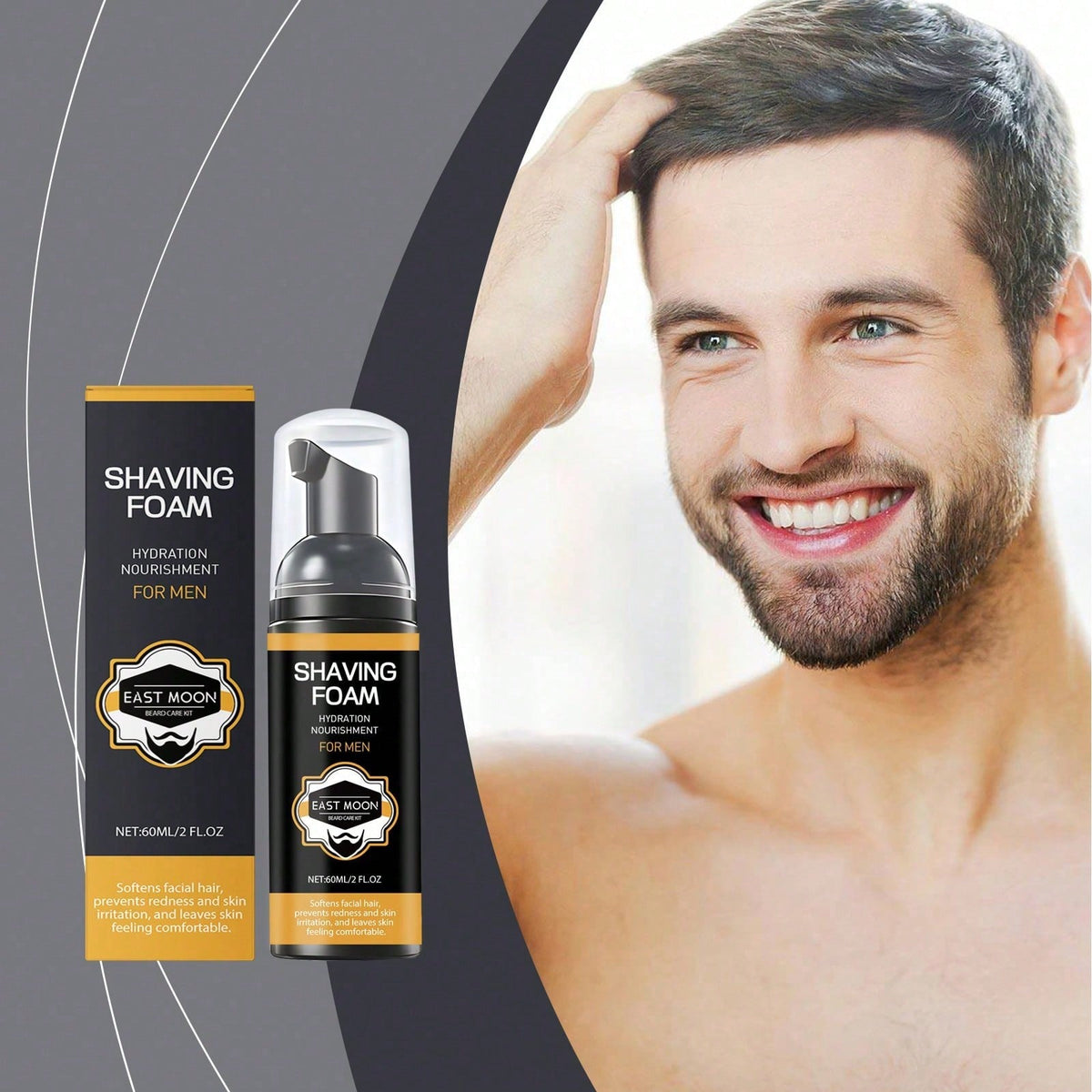 The Pre-Shave Foam Gently Cleanses And Cares For The Beard, Hydrating, Moisturizing And Nourishing It