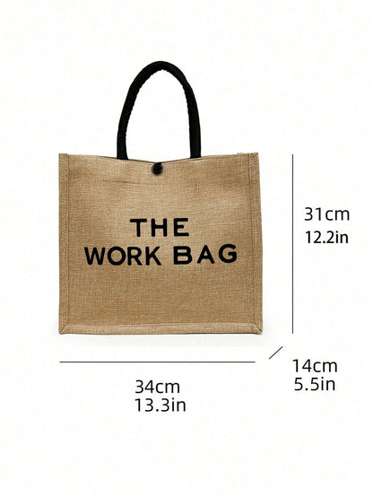 THE WOEK BAG Patterned Tote Bag And Cosmetic Bag Set, Large Capacity Women's Fashion Canvas Zipper Handbag- Reusable Shopping Bag And Cosmetic Bag, Wallet, Personalized Wedding Bridesmaid Gift Bag, T