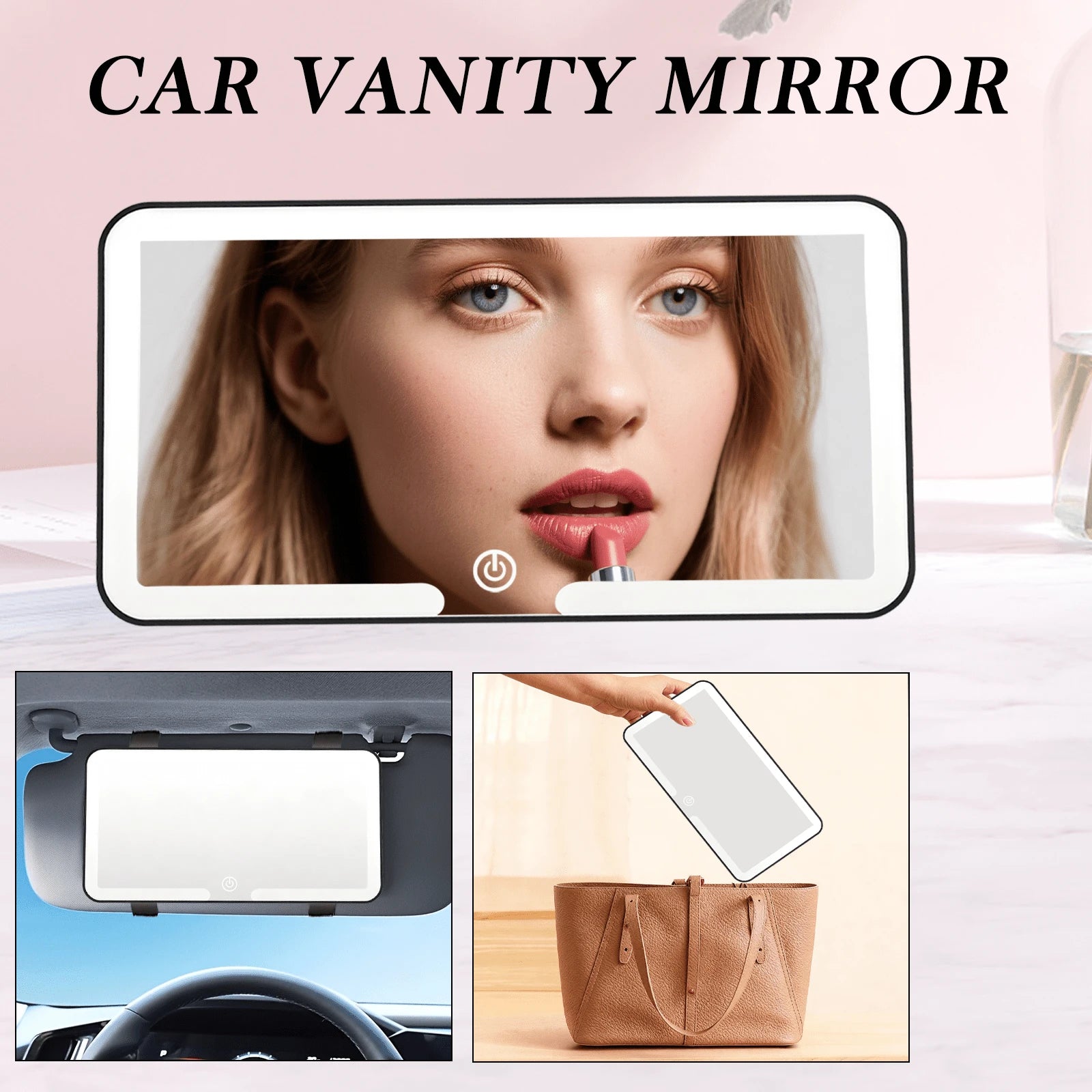 This Black-Framed Sun Visor Features Touchscreen-Adjustable Light Brightness, USB Charging, And Two Light Modes: Yellow And White. It Is Suitable For Installation On Most Car Sun Visors And For Everyd